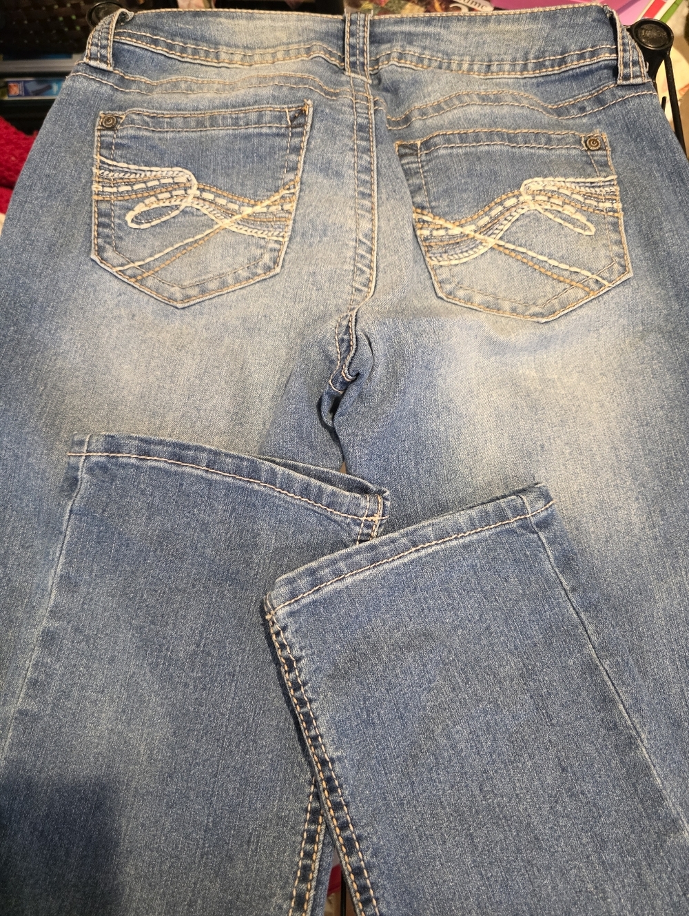 Wallflower Classic Light Wash Denim Jeans with Embroidered Back Pockets